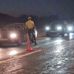 Trafik polislerinden gece denetimi