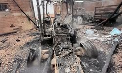 Depo da yangın çıktı