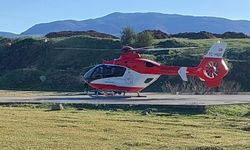 Ambulans helikopter kalp krizi geçiren hasta için havalandı