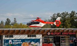 Baygın haldeki genç kızın yardımına ambulans helikopter yetişti