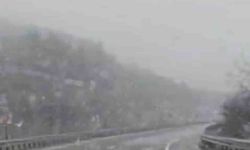 Karabük-Çerkeş kara yolunda kar yağışı başladı