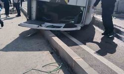 Samsun'da minibüs devrildi: 1 yaralı