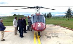 Merzifon'a yangın söndürme helikopteri konuşlandırıldı