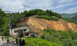 Ordu'da heyelan: O anlar kamerada