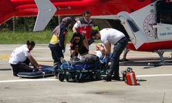 Kalp krizinde zamana karşı yarış: Hasta, ambulans helikopterle Samsun'a sevk edildi