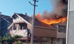 Düzce'de çatı yangını