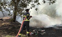 Kastamonu'da çıkan örtü yangınını itfaiye söndürdü