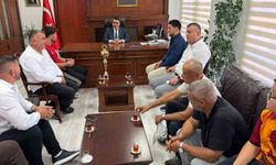 Başarılı güreşçiler Kaymakam Köksal'ı ziyaret etti