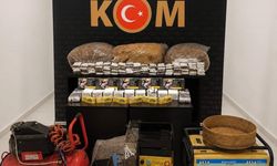 Bayburt'ta 38 kilo açık tütün ve 18 bin 240 makaron ele geçirildi