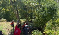 Evinin önündeki duvardan ATV ile düştü!