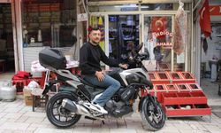 Amasyalı genç, motosikletiyle umreye gitti!