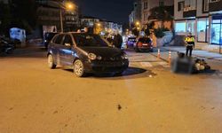Bafra'da otomobilin çarptığı kurye yaralandı