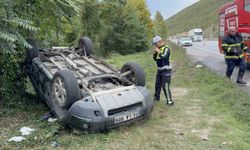 Samsun'da cip takla attı: Karı-koca yaralandı