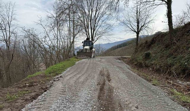 Gölyaka'da köy yolları yenilendi