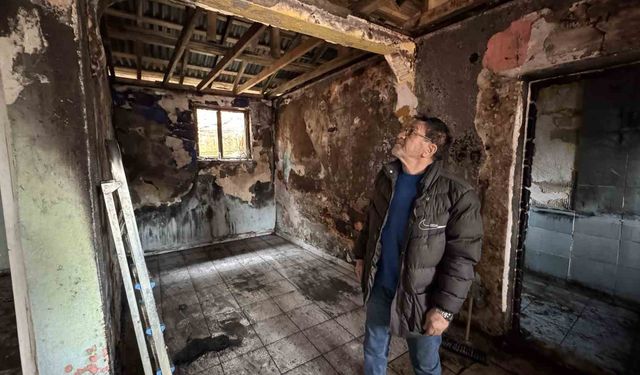 Yangın mağduru engelli vatandaş yardım bekliyor; 'İğneden ipliğe her şeyim yandı'