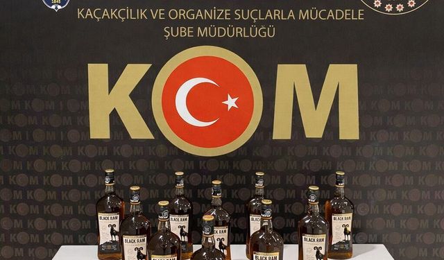 10 litre kaçak alkol ele geçirildi