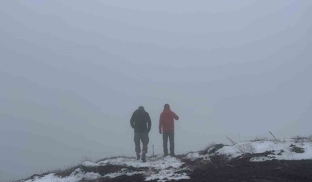 Bayram tatilinde kar yağışının tadını çıkardılar