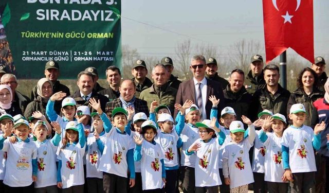 Düzce'de yüzlerce fidan toprakla buluştu