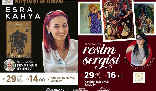 Karabük'te edebiyat ve resim sanat evi etkinliğinde buluşacak