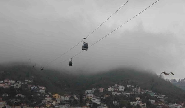 Seyir Terası'nda sis güzelliği