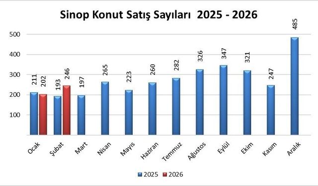 Sinop'ta konut satışları arttı