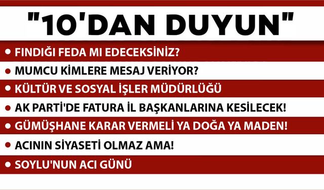 10 'DAN DUYUN-20.04.2026