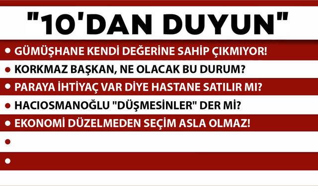 10 'DAN DUYUN-30.04.2026