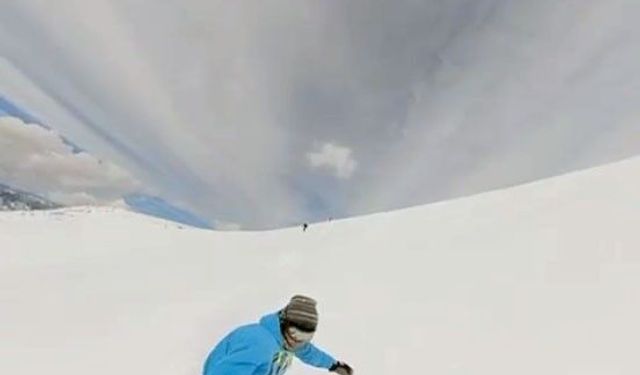 Nisan ayında snowboard keyfi