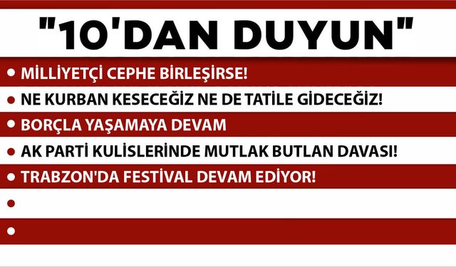 10 'DAN DUYUN-13.05.2026