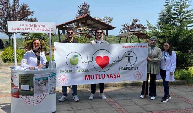 Akçakoca bahar şenlikleri'nde sağlık standına yoğun ilgi