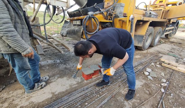 Bayburt'ta hazır beton tesisleri denetlendi