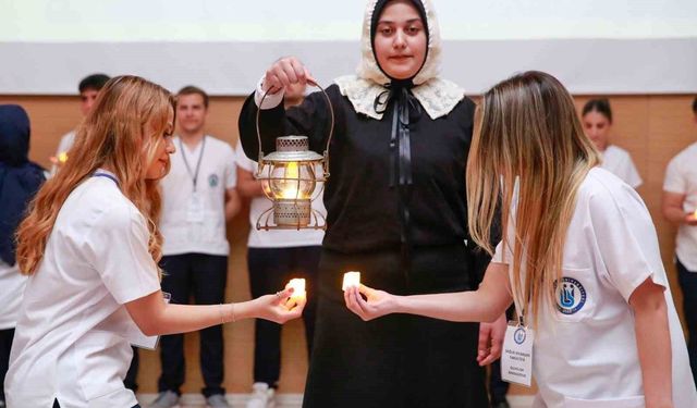 Bayburt'ta hemşirelik öğrencileri için üniforma giyme töreni düzenlendi