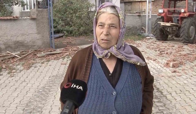 Çorum'da hortumun vurduğu köydeki vatandaş o anları anlattı: 'Deprem oldu sandım'
