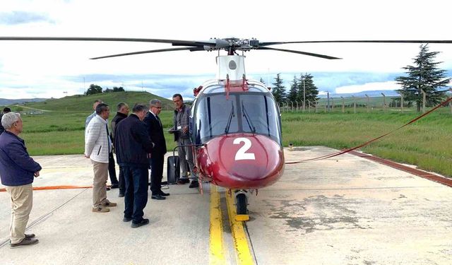 Merzifon'a yangın söndürme helikopteri konuşlandırıldı
