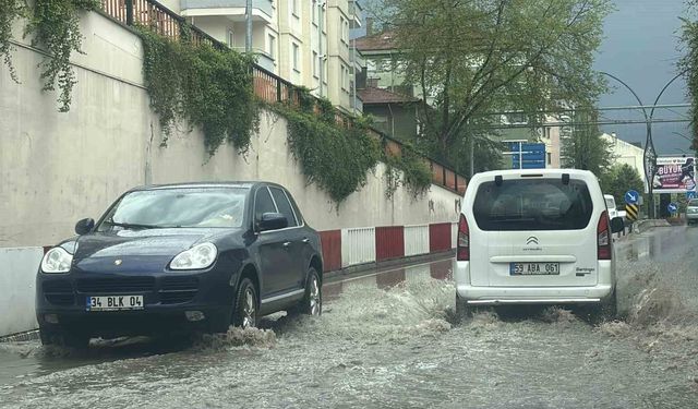 Şiddetli dolu etrafı beyaza bürüdü!