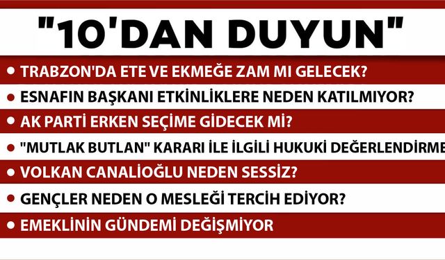 10 'DAN DUYUN- 25.05.2026