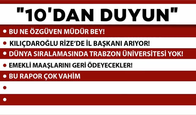 10 'DAN DUYUN-25.06.2026