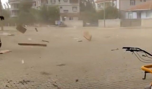 Tokat'ta fırtına ve sağanak hayatı olumsuz etkiledi