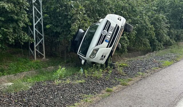 Ordu'da SUV araç devrildi, sürücü yara almadan kurtuldu