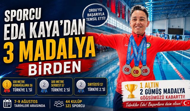 SPORCU EDA KAYA’DAN 3 MADALYA BİRDEN