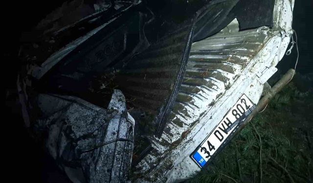 Artvin'de trafik kazası: Baba öldü, iki çocuğu yaralandı!