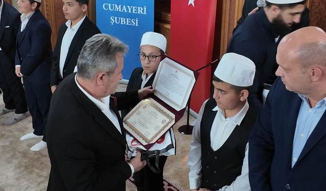 Cumayeri'nde 12 hafıza belgeleri takdim edildi