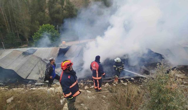 Heybetepe köyünde çıkan yangın söndürüldü