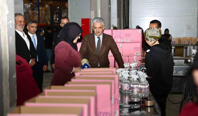 Vali Makas, üretim yapan fabrikaları inceliyor