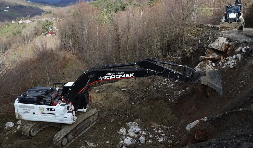 Heyelan alanında çalışmalar tamamlandı