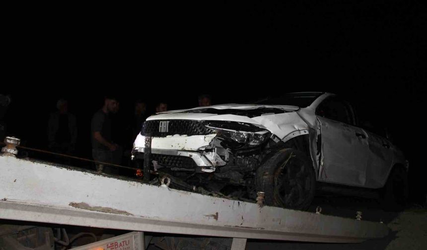 Otomobil fındık bahçesine uçtu: 2 yaralı