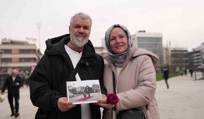 Şehrin kalbinde çiftlere 14 Şubat sürprizi