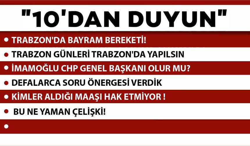 10'DAN DUYUN-20.03.2026