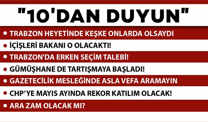 10 'DAN DUYUN-26.03.2026