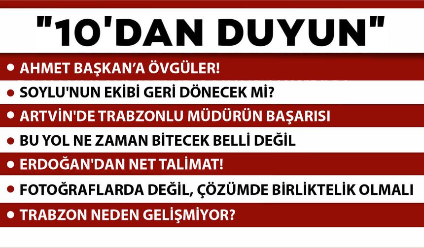 10' DAN DUYUN -30.03.2026